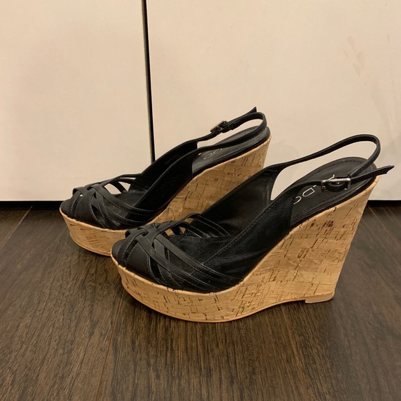 Cork heel wedge sandals - Picture 1 of 3